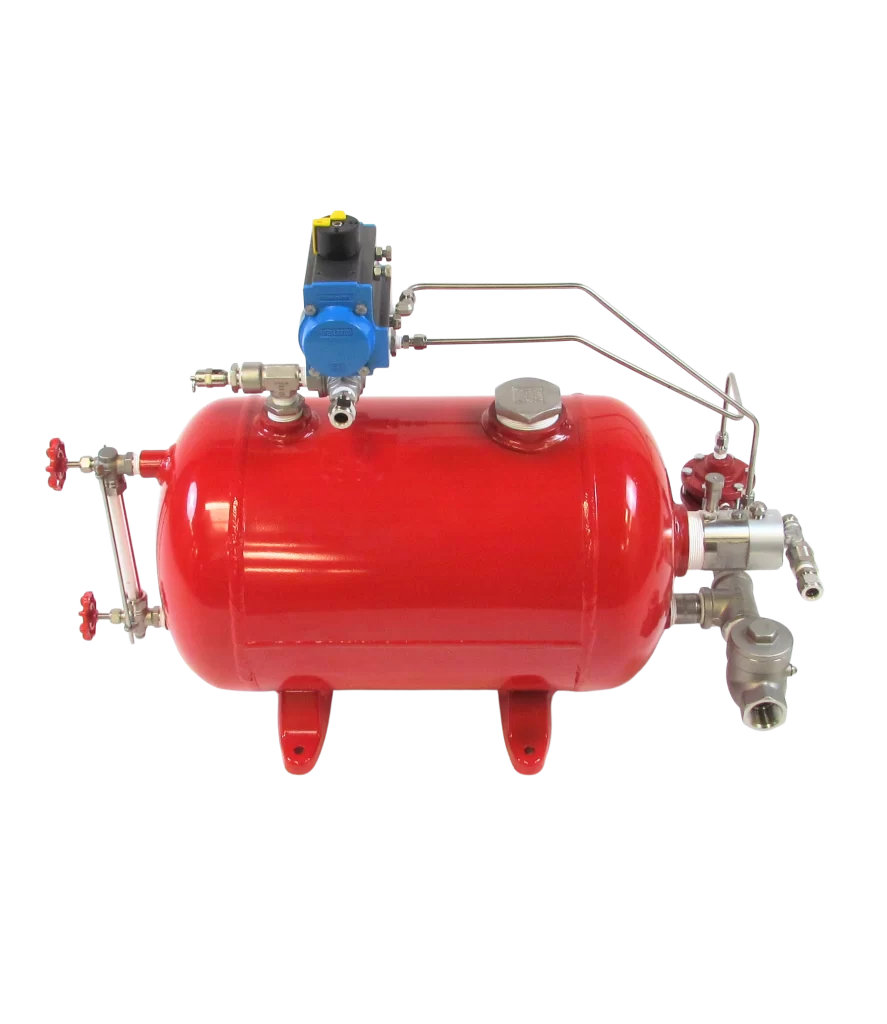 Vacuum Service Side Mount Pneumatic Level Controller 100 psi Actuated Ball Valve