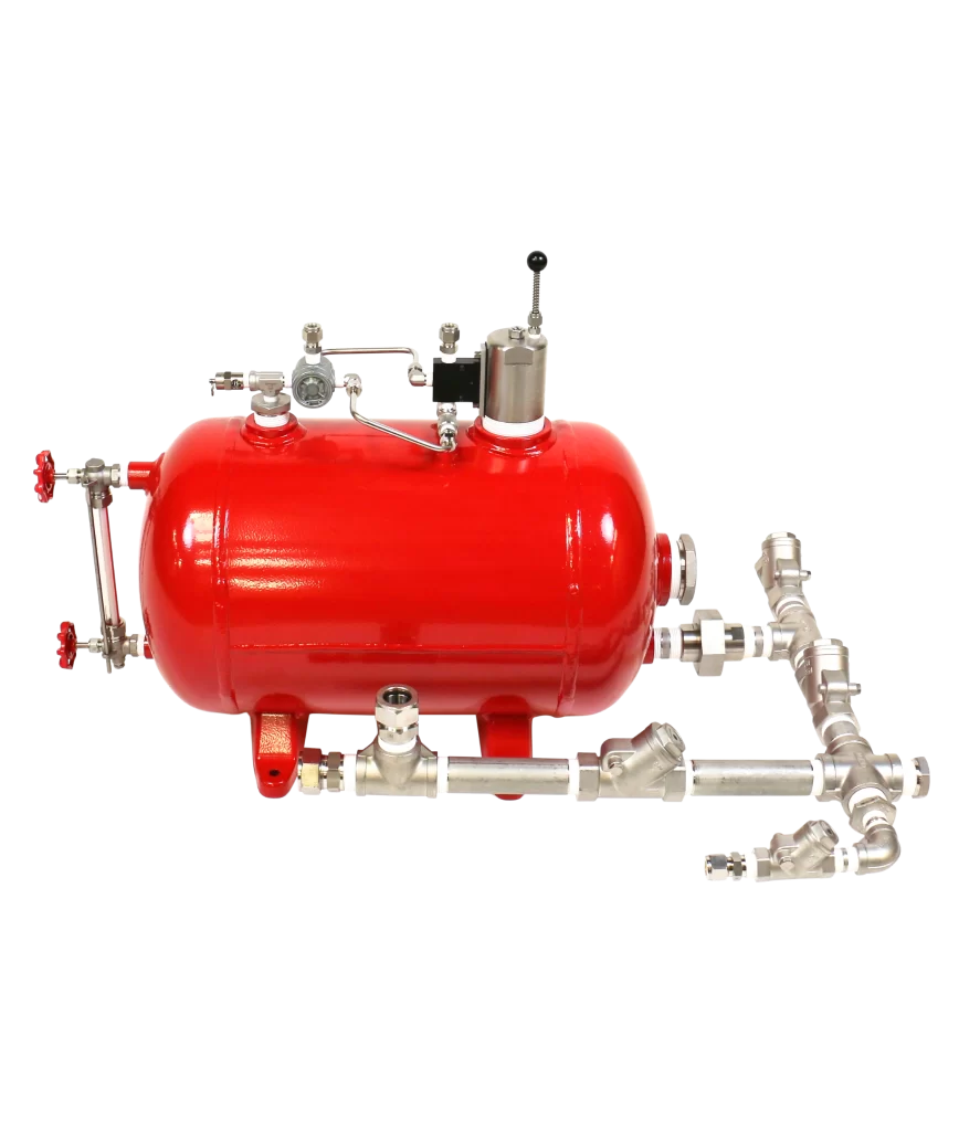 Side Mount Pneumatic Level Controller 200 psi Actuated Ball Valve Vertical Panel